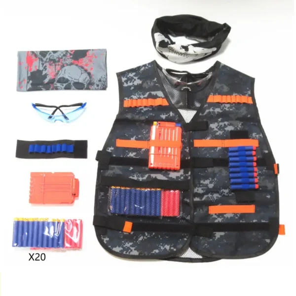Adjustable Nerf Toy Soft Game Thin Elite Tactical Vest Kit (2)
