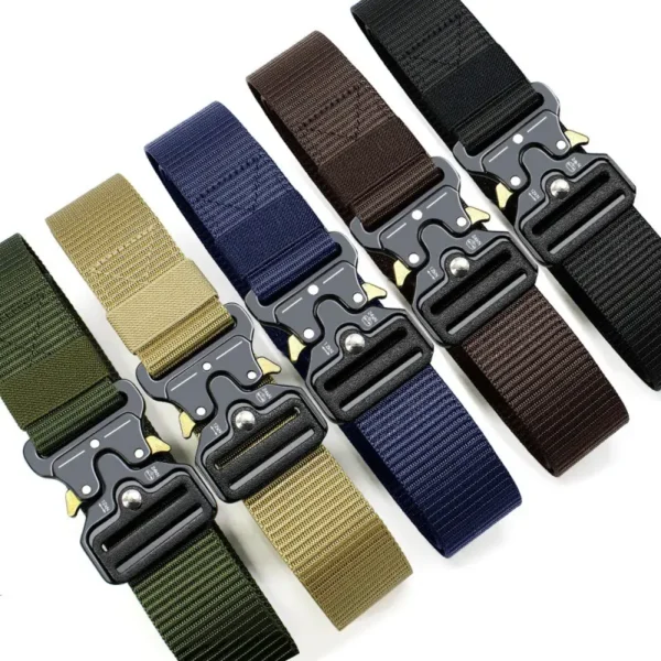 Custom Automatic Quick Release Alloy Metal Tactical Gear Utility Nylon Belt (1)