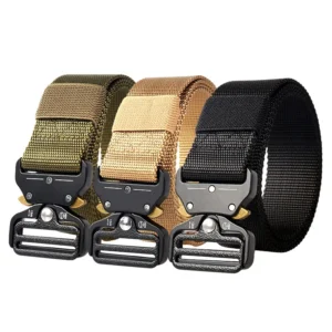 Custom Automatic Quick Release Alloy Metal Tactical Gear Utility Nylon Belt (3)