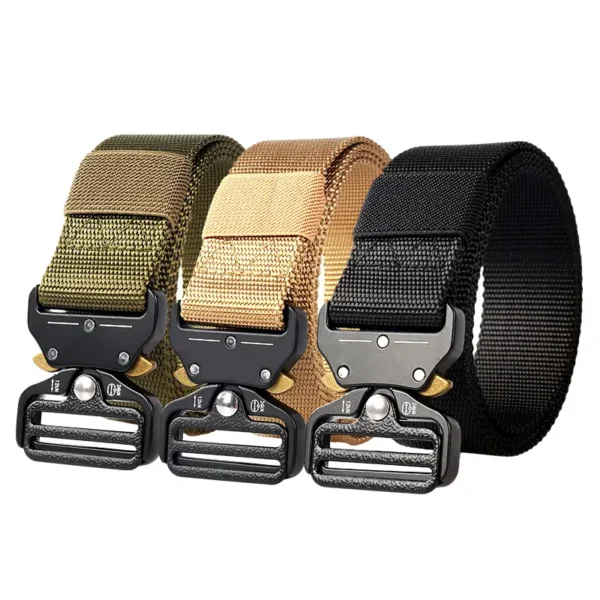 Custom Automatic Quick Release Alloy Metal Tactical Gear Utility Nylon Belt (3)