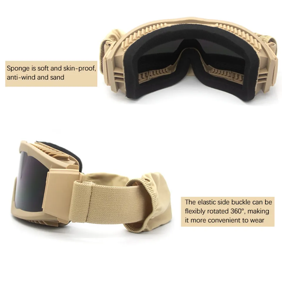 Multi Functional Safety Protective Blue Light Range Tactical Goggles detail