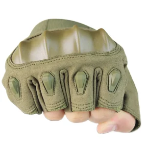 Shooting Combat Half Finger Tactical Gloves with Hard Knuckle (1)