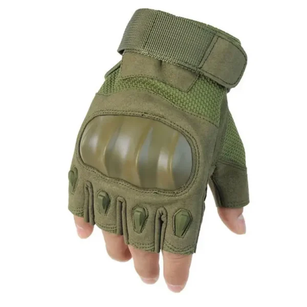 Shooting Combat Half Finger Tactical Gloves with Hard Knuckle (2)