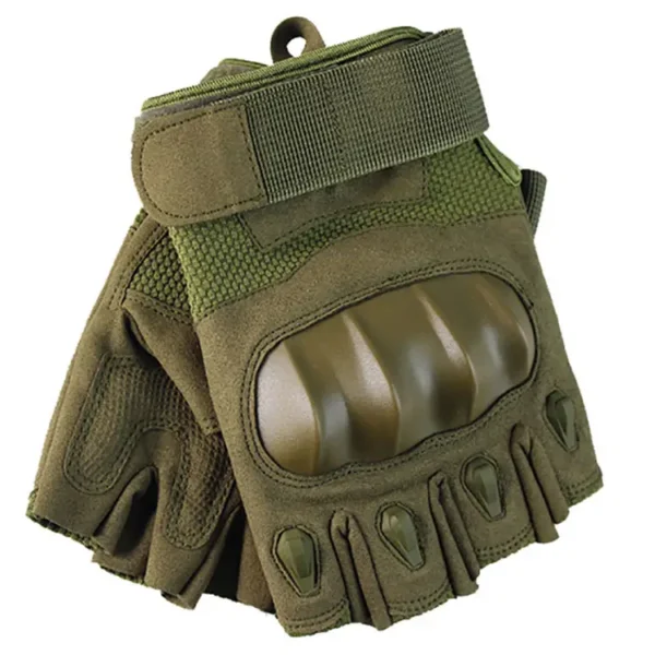 Shooting Combat Half Finger Tactical Gloves with Hard Knuckle (4)